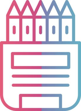 Renk Kalemleri Çizgisi Gradyan Tasarımı