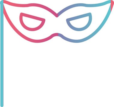 Göz Maskesi Çizgisi Gradyan Tasarımı