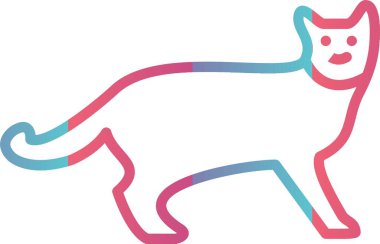 Kedi Çizgisi Gradyan Tasarımı