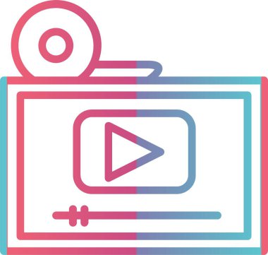 Video Oyuncu Çizgisi Gradyan Tasarımı