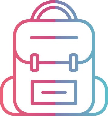 Sırt çantası Çizgisi Gradyan Tasarımı