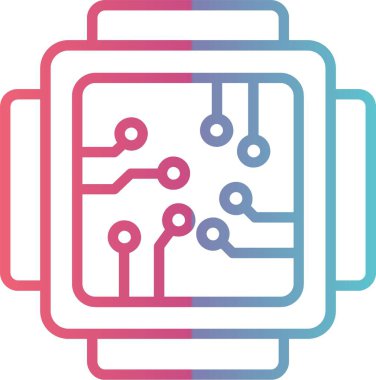 İşlemci Çizgisi Gradyan Tasarımı