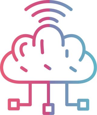 Bulut Hesaplama Çizgisi Gradyan Tasarımı