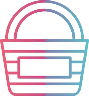 Piknik Basket Çizgisi Gradyan Tasarımı