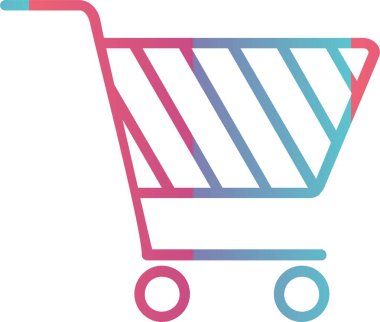 Shoping Cart Çizgisi Gradyan Tasarımı