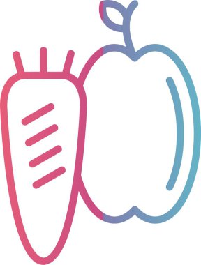 Sağlıklı Gıda Çizgisi Gradyan Tasarımı