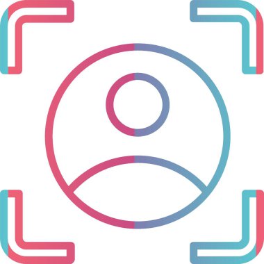 Yüz Tarayıcı Vektör Satırı Gradyan Tasarımı