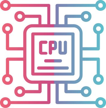 Dijital Ürün Vektör Çizgisi Gradyan Tasarımı