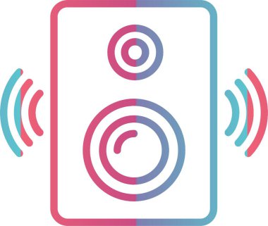 Hoparlörler Çizgisi Gradyan Tasarımı