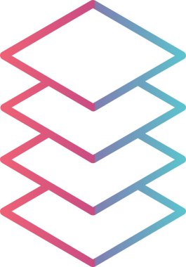 Katmanlar Çizgisi Gradyan Tasarımı