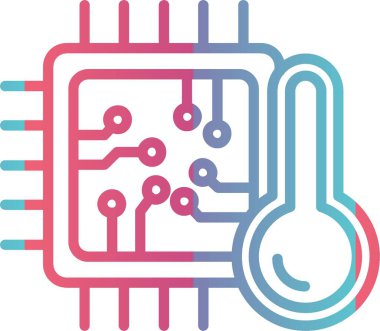 İşlemci Tempreture Line Gradyan Tasarımı