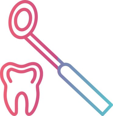 Diş Aynası Çizgisi Gradyan Tasarımı