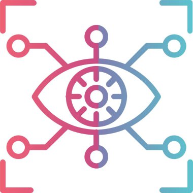 Siber Göz Çizgisi Gradyan Tasarımı