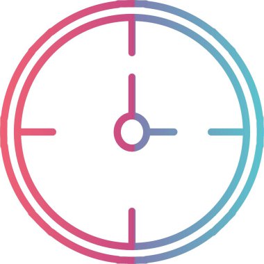 Duvar Saat Çizgisi Gradyan Tasarımı