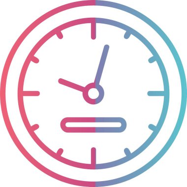 Duvar Saat Çizgisi Gradyan Tasarımı