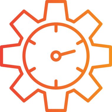 Zaman Yönetimi Vektör Çizgisi Gradyan Tasarımı