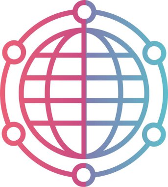 Hizmet küresel ağ Çizgisi Gradyan Tasarımı