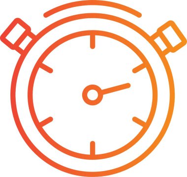 Stopwatch Vektör Çizgisi Gradyan Tasarımı