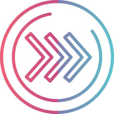 Sağ Sembol Çizgisi Gradyan Tasarımı