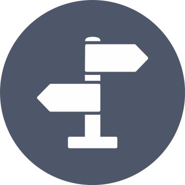 Yön İşareti Kabartma Çemberi Simgesi