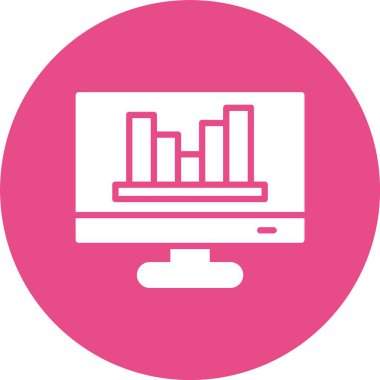 Çevrimiçi Çubuk Çizelgesi Kabartma Çemberi Simgesi