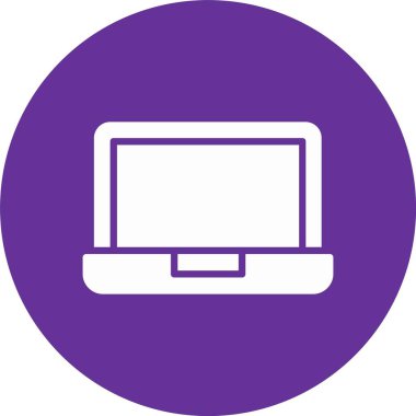 Laptop Kabartma Çemberi Simgesi