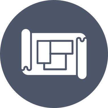 Mavi Yazdırma Kabartma Çemberi Simgesi