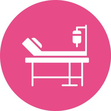 Sedye Tıbbi Ekipman Kabartma Çemberi Simgesi