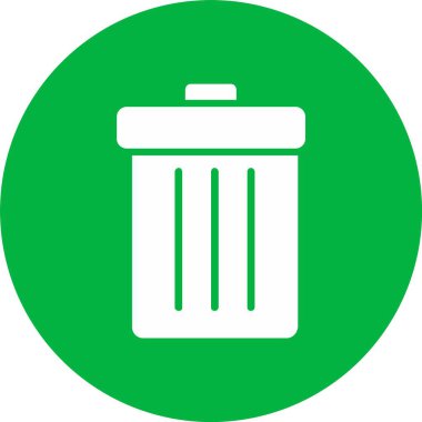 Çöp Kutusu Kabartma Çemberi Simgesi