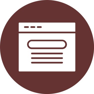 Web Sitesi Kabartma Çemberi Simgesi