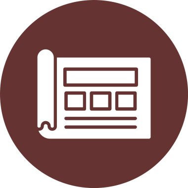 Blueprint Kabartma Çemberi Simgesi