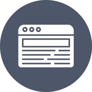 Web Tarayıcı Kabartma Çemberi Simgesi