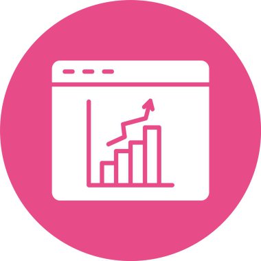 Çubuk Grafiği Kabartma Çemberi Simgesi