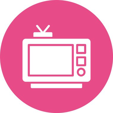 TV Kabartma Çemberi Simgesi