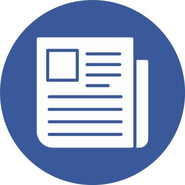 Gazete Kabartma Çemberi Simgesi