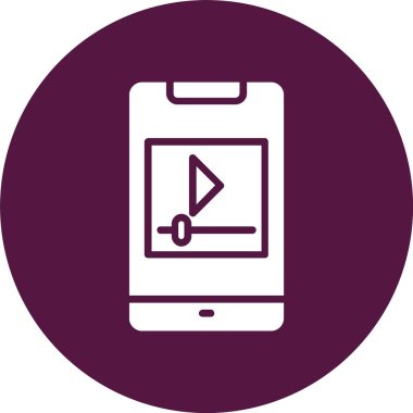 Video Kabartma Çemberi Simgesi