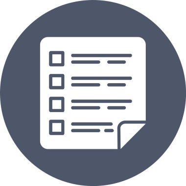 Kontrol Listesi Kabartma Çemberi Simgesi