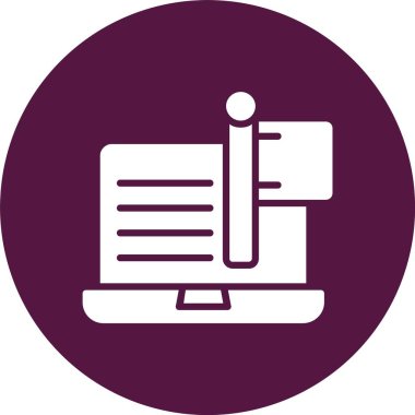 Bayrak Kabartma Çemberi Simgesi