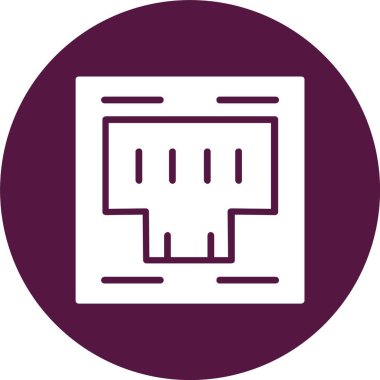 Rj45 Glyph Çember Simgesi