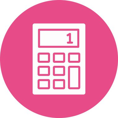 Hesap Makinesi Kabartma Çemberi Simgesi