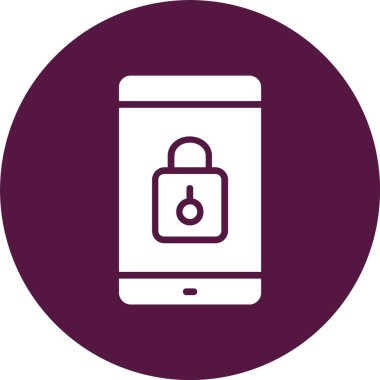 Akıllı Telefon Kilidi Kabartma Çemberi Simgesi