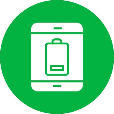 Pil Düşük Kabartma Çemberi Simgesi