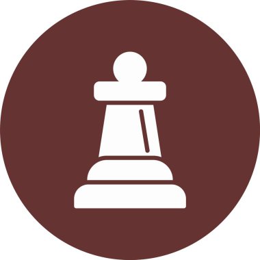 Satranç Parçası Kabartma Çemberi Simgesi