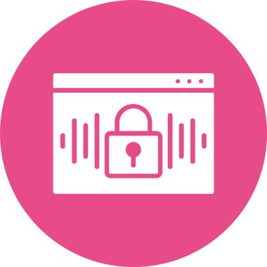 Ses Kilidi Kabartma Çemberi Simgesi