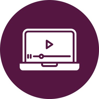 Video Pazarlama Kabartma Çemberi Simgesi