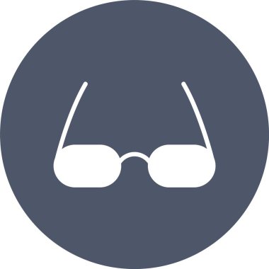 Gözlükler Kabartma Çemberi Simgesi