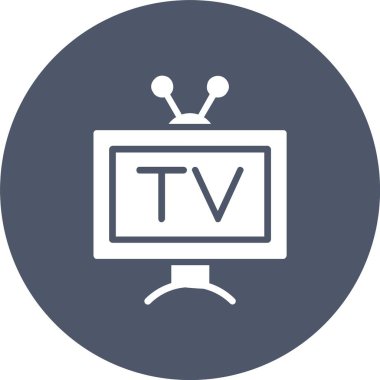 Televizyon Kabartma Çemberi Simgesi