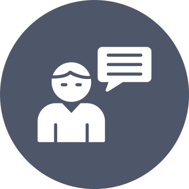 Kabartma Çemberi Simgesi Konuş