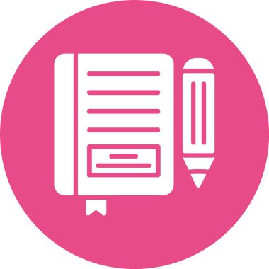 Not Defteri Kabartma Çemberi Simgesi