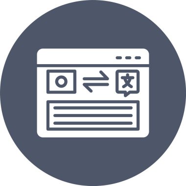 Çevirmen Kabartma Çemberi Simgesi